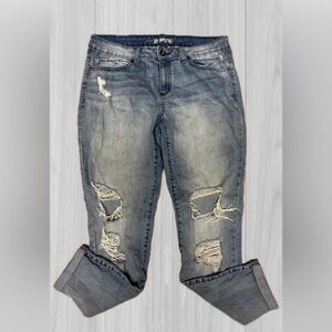 Rewash Women’s Distressed Blue Jeans Scandi Girl